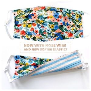 3/$30! Reversible Floral & Cabana Stripe Face Mask